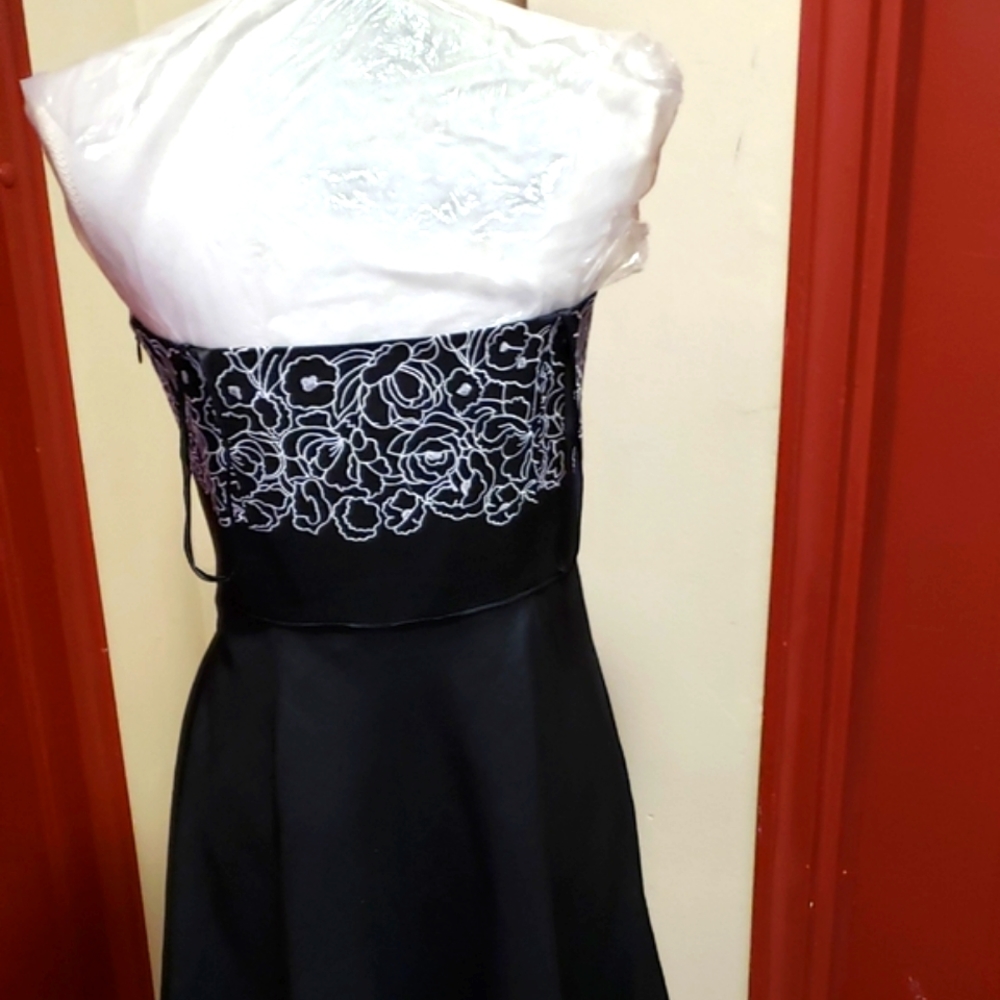 Ann Taylor LOFT MIDI Navy-blue Dress Size10P - Picture 5 of 15